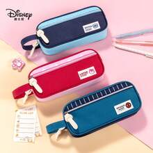 Disney Mickey Mouse Pencil Case, Retro American Style Denim Pencil Box, Minimalist Multi-Function Dirt-Resistant Large Capacity High-Quality Stationery Pouch - Single Piece - View 3