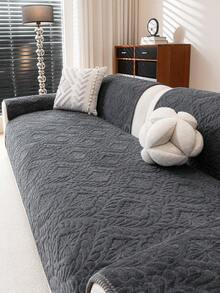 1 buah Sarung Sofa Tahan Air, Bernapas & Lembut, Dapat Dicuci dengan Mesin, Ramah Hewan Peliharaan, Tahan Lama, Cocok untuk Sandaran Tangan dan Sandaran Punggung Sofa 1/2/3/4 Dudukan, Dekorasi Musiman & Perlindungan Furnitur - Dark Grey - View 5