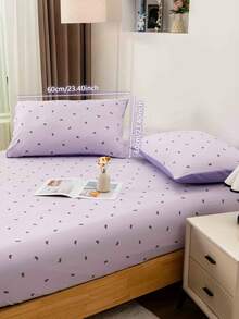 Blissful 2pcs Cute & Fresh Pillow, Pocket Pillow With Bow & Flower Design, High Grammage Soft Fabric, Suitable For Bedroom, Dorm, Sofa, Travel - Mauve Purple - View 9