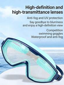 大框游泳镜，潜水防护眼镜，高清防水防雾男女通用游泳镜，视野开阔 - 泳鏡 - 查看 1