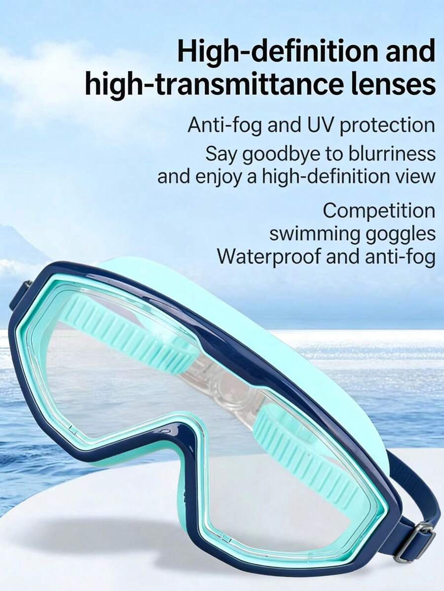 大框游泳镜,潜水防护眼镜,高清防水防雾男女通用游泳镜,视野开阔 - 泳鏡 - 查看 1