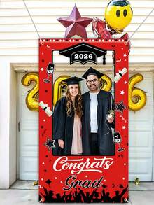 Khung ảnh kỷ niệm tốt nghiệp 2026, Trang trí tốt nghiệp 2026, Trang trí tiệc tốt nghiệp màu đỏ, Cổng vòm tốt nghiệp, Phông nền chụp ảnh chúc mừng, Đồ dùng cho tiệc tốt nghiệp trung học và đại học, Phụ kiện chụp ảnh sự kiện tốt nghiệp, Biển hiệu khung ảnh tiệc tốt nghiệp, Khung ảnh tốt nghiệp cao cấp. - màu đỏ - Xem 4