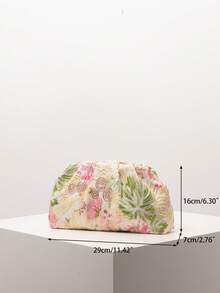 Túi xách cầm tay xếp ly đính sequin và thêu hoa, thích hợp cho các buổi dạ hội, tiệc tùng, dạ tiệc, đám cưới, phụ kiện thanh lịch dành cho nữ, quà tặng cho phái nữ. - Nhiều màu - Xem 8