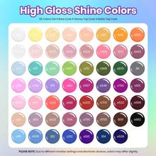 Beetles 55 Colors Spring Gel Nail Polish Set - Vibrant Holiday Kit With Base, Glossy & Matte Top Coat, UV LED Soak Off, Red Brown Pink Green Blue, Easter Gifts For Women - 55 Colors Vibrarnt Holiday - 查看 2