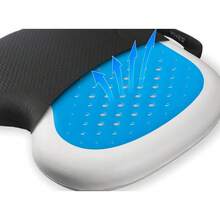 Type S Comfort Gel Cushion 2 Pack, Gel Enhanced Foam Cushion Office Chair, Car, Tailbone Pain Relief, Sciatica & Back Pain Relief, Portable And Washable - 1 - Xem 3