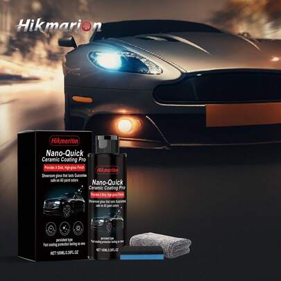 Kit de recubrimiento cerámico nano, protección del revestimiento de la superficie del automóvil, renovación y brillo del pulido, cuidado diario del automóvil, suministros esenciales para el hogar (entrega aleatoria de modelos nuevos y antiguos)