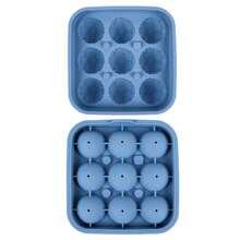 Forma de Gelo de Silicone em Formato de Bola de Futebol da Copa do Mundo 2026, Forma de Gelo de Silicone com 9 Cavidades, Fabricante de Bolas de Gelo Redondas, Forma de Gelo - Multicolorido - Visão 12