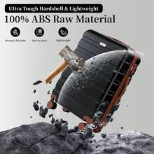 YSTYLE Luggage Sets 5 Piece,Expandable Hardshell Suitcase Set, Travel Suitcases With Durable Spinner Wheels And TSA Lock - Dark Brown - View 3