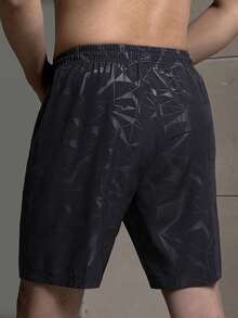 Quần short thể thao nam mùa hè mới, thiết kế in họa tiết thời trang, nhẹ, thoáng khí, nhanh khô, thích hợp mặc đi biển. - màu đen - Xem 4