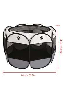 1件装八角形宠物围栏，宠物帐篷，猫笼，猫产房，狗床，猫床，小型宠物狗笼。便携式可折叠宠物帐篷犬舍八角形围栏幼犬庇护所，易于使用，户外操作简便，大型狗笼，猫围栏。便携式宠物游戏围栏，幼犬游戏围栏，宠物狗猫游戏围栏笼子，柔软面料，可折叠，室内外通用，适用于兔子、仓鼠、豚鼠，灰色。 - 灰色 - 查看 11