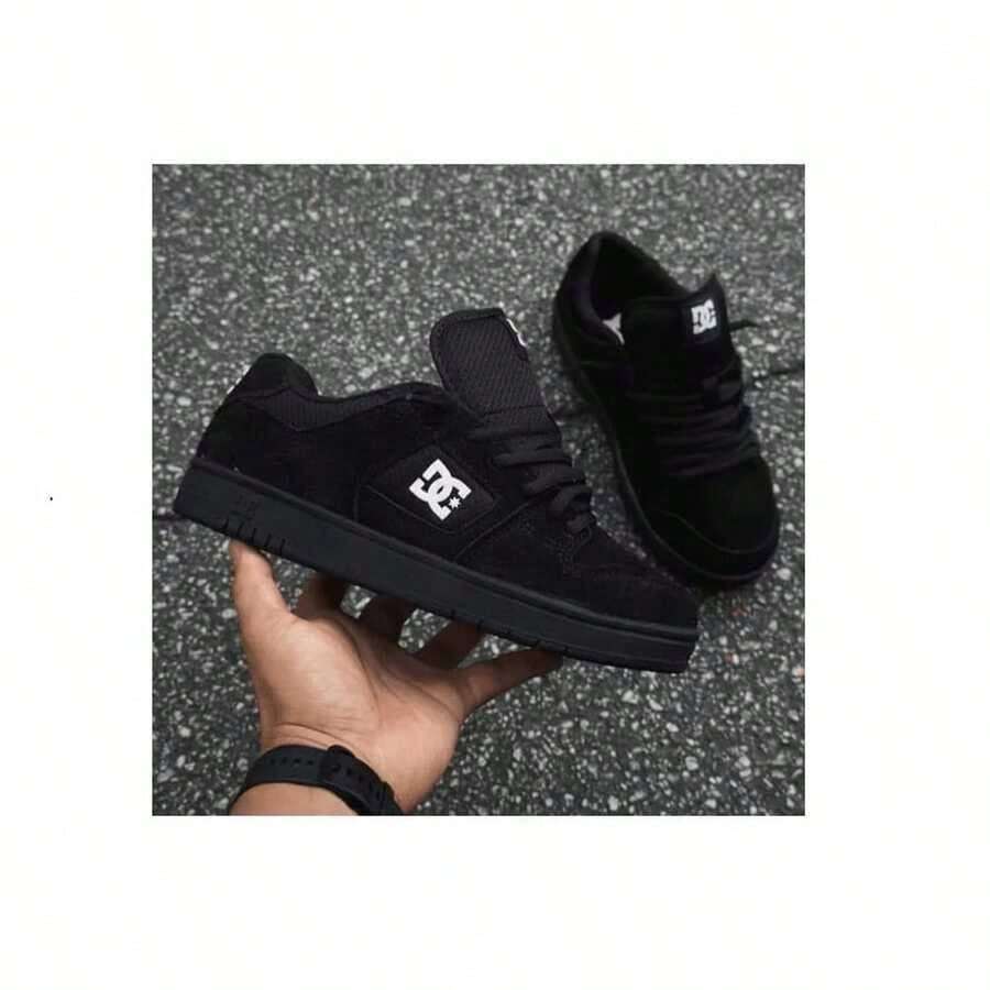 Women's And Men's Sneakers - Immediate Shipping - Comfortable, Stylish, Casual - All Black - Black - View 1