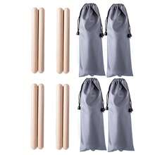 1/2/4/8 Pairs Classical Wooden Castanets Percussion Instrument, 8 Inch Natural Hardwood Rhythm Sticks - Wooden Percussion Instruments - View 10