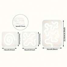 3pcs/Set Acrylic Quilting Template, Free Motion Acrylic Quilting Template Transparent Frame Sewing Ruler Suitable For Home Sewing Machine, Mother's Day, Christmas, Thanksgiving, New Year Gift - Multicolor - View 2