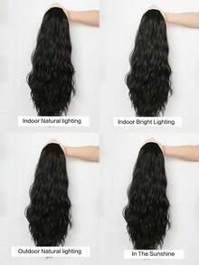 24-Inch Long Curly Wig, Removable Headband Wig, Synthetic Fiber Wig, Natural Big Loose Waves, Half Wig - Multicolor - View 9