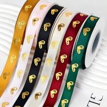 1 Roll Heart Pattern Gift Ribbon, Modern Polyester Ribbon Suitable For Home, Party, School, Valentine's Day - View 3