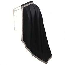 Herr Cosplay-kläder - 251218 Svart halvaxlad kappa - En storlek - Visa 6