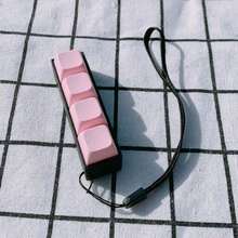 Stress Relief Gift 4-In-1, Keyboard Fidget Clicker With Keychain, Portable Decompression Button Toy For Office Travel, Anxiety Relief Gadget For Adults - Black+Pink - View 1
