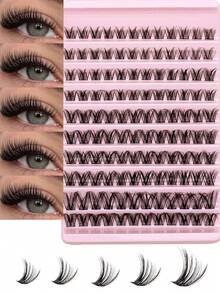 120pcs DIY Eyelash Extension Clusters, False Eyelashes, Soft & Natural Lashes, Cartoon Effect Long Lashes, Suitable For Beginners Home Use. - C - View 6