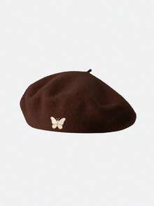 1 pièce Béret classique en fausse perle, accessoire essentiel pour l'automne/l'hiver, casquette polyvalente de type newsboy, design mode et minimaliste, été, plage - Multicolore - Voir 8