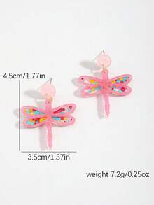 一对时尚女士耳环，饰有闪亮亮片，适合日常佩戴、度假，是母亲节、毕业典礼、情人节、生日的理想礼物。 - 彩色 - 查看 12