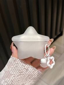 Ốp bảo vệ trong suốt phát sáng hình bầu trời sao 3D tương thích với tai nghe Bluetooth không dây Apple Pro thế hệ thứ 3 - Ốp silicon mềm tương thích với Apple Pro thế hệ thứ 3 và thứ 4 - trắng - Xem 7