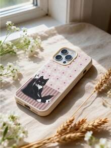 Funda de teléfono suave de silicona con estampado de gato y floral, blanco lechoso, compatible con iPhone 16 Pro Series, 17, 17 Pro, 17 Pro Max, 16, 16 Plus, 16 Pro Max, 16e, 16 Pro, 15, 15 Plus, 15 Pro Max, 15 Pro, 14, 14 Plus, 14 Pro Max, 14 Pro, 13, 13 Pro, 13 Pro Max, 12, 12 Pro, 12 Pro Max - Multicolor - Ver 5