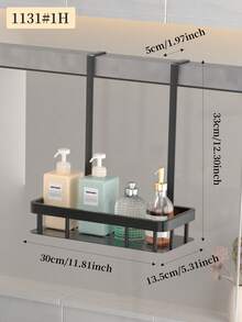 1pc 2/3 Tier Bathroom Door Hanging Storage Rack, Hole-Free Bathroom Organizer, Multi-Function 3-Layer Hanging Bathroom Storage Rack, For Bathroom Organization And Storage, Bathroom Accessory - Multicolor - View 17