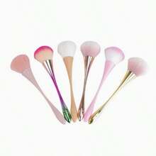 1 pieza Cepillo premium para polvo de uñas de color rosa melocotón, adecuado para uñas, rubor, polvos, maquillaje, una herramienta ideal para el arte de uñas acrílicas - Multicolor - Ver 3
