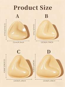 2PCS/10PCS Triangle Sticky Bra Inserts, Double Sided Adhesive Push Up Pads, Invisible Waterproof Breast Lift Cups For Backless, Strapless, Bikini, Wedding Dresses - Multicolor - View 12
