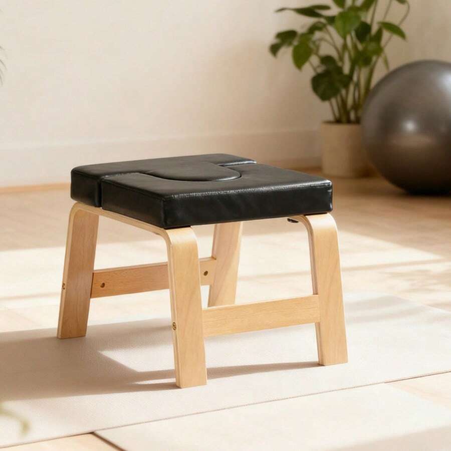 Yoga Headstand Bench Inversion Chair Exercise Workout Fitness Training - Black - View 1