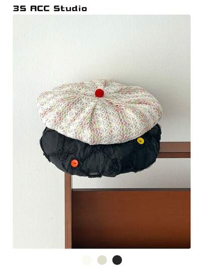 Mũ beret lưới thiết kế độc đáo dành cho nữ, mũ beret nghệ sĩ nhẹ, đa năng, mỏng, thoáng khí với họa tiết ren hoa nhiều màu sắc, kiểu dáng dễ thương.