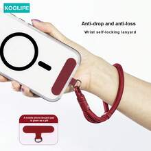 1pc Koolife Woven Phone Lanyard, Short Style, Adjustable Buckle, 360° Rotatable Metal Hook, Anti-Lost Pad, Durable Wrist Strap Suitable For Phone, Keys And Daily Use - Multicolor - View 18