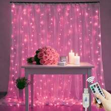 4pcs LED Curtain Lights With 8 Lighting Modes, Color Changing, Remote Control, USB Powered Fairy Lights For Wedding, Party, Birthday, Christmas, Easter, Mother's Day, Halloween Decor, Hanging Backdrop - USB Plug Curtain Light - View 17