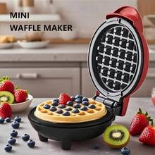RAF Máquina Mini Waffle Eléctrica de Doble Cara, Horno Tostador de Desayuno para el Hogar, Máquina de Cocina de Postres Pequeña, Oferta Especial de Primavera y Otoño - Tipo de Enchufe A USA (110-127V) - Ver 3