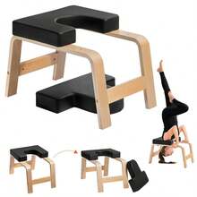 Yoga Headstand Bench Inversion Chair Exercise Workout Fitness Training - Black - View 6