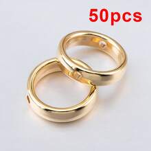 50pcs Round Double Hole CCB Beaded Rings, Hollow Round Beads, Suitable For DIY Necklace, Bracelet, Jewelry Making Accessories - Multicolor - View 11