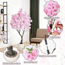 Árbol Artificial de Flor Cerezo Rosa de Alto, árbol Cerezo Rosa Falso, Planta Realista de Hojas Seda Hecha a Mano, Planta Decorativa Realista en Maceta para Interiores y Exteriores. - 6 pies - Ver 4