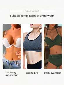 1对/2对硅胶胸垫内衣衬垫，小胸聚拢扁平胸部使其看起来更大，防水假胸垫，泳衣比基尼文胸内置隐形胸垫 - 彩色 - 查看 7