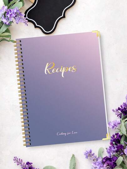 Kitchen Recipe Planner With Stickers, Quick Spiral Cookbook For Family Recipes,Healthy Eating And Meal Ideas, Easy Meal Planning Journal For Family Home School, Office Supplies, Friends Gifts