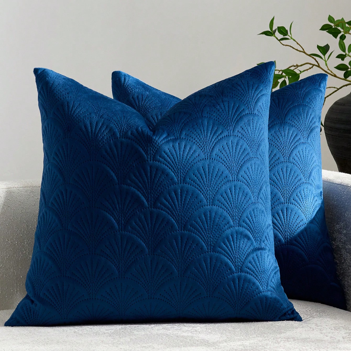 Pieza/2 piezas Fundas de cojín 18x18, Funda de cojín decorativa de terciopelo suave cuadrada para sofá, cama, coche