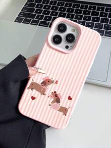 1 chiếc ốp lưng điện thoại mềm mại, họa tiết chó Dachshund dễ thương, tương thích với iPhone 16/16Pro/16Plus/15/15ProMax/15Pro/11/12/13/14ProMax/11Pro/11ProMax/12Pro/12ProMax/13Pro/13ProMax/14Pro/14ProMax, thiết kế cao cấp sáng tạo. - Nhiều màu - Xem 2