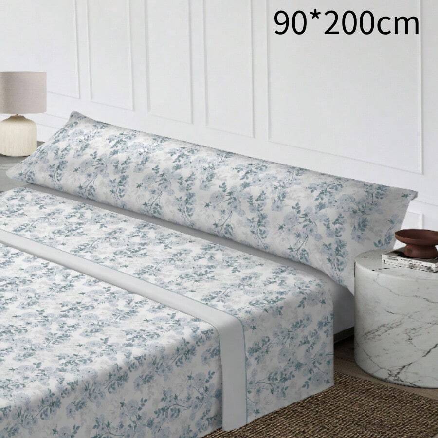 Juego De Sábanas De 3 Piezas With Estampado Floral Elegante(Microfibra) - Suave Y Transpirable For Cama Matrimonial - Design Classic Versátil Ideal For Decoración De Dormitorio - 多色 1 - 查看 1