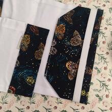 1 pieza Funda de libro de tela con mariposas negras y de colores en tamaño A5/A6, funda de libreta de lino hecha a mano, protector de planificador, para embellecer y proteger libretas y libros - Una pieza - Ver 6