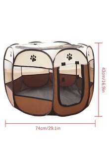 1件装八角形宠物围栏，宠物帐篷，猫笼，猫产房，狗床，猫床，小型宠物狗笼。便携式可折叠宠物帐篷犬舍八角形围栏幼犬庇护所，易于使用，户外操作简便，大型狗笼，猫围栏。便携式宠物游戏围栏，幼犬游戏围栏，宠物狗猫游戏围栏笼子，柔软面料，可折叠，室内外通用，适用于兔子、仓鼠、豚鼠，灰色。 - 灰色 - 查看 9