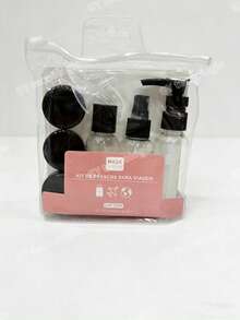 Kit With 10 Travel Bottles - Shampoo, Cream, Soap And Personal Care Items - Perto - Xem 1