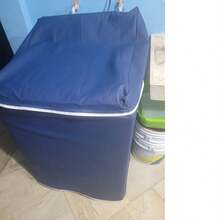 Washing Machine Cover With Silver Zipper Panel, Waterproof And Plush, For Indoor And Outdoor Use, Premium Quality, Durable Up To 6 Years, Compatible With All Brands. - Biru - View 3