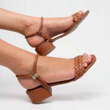 Comfortable Block Heel For Everyday Low 4.5 Cm - Lạc đà - Xem 1