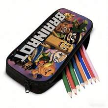 Large Capacity Zipper Durable Office Desk Storage Bag With "Brain Dissolve" Pattern, Perfect Gift - Multicolor - View 2