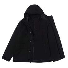 Timberland Áo khoác có mũ 3 trong 1, kiểu dáng thường ngày, thích hợp cho du lịch thành phố và công sở, mã sản phẩm A6BNC001 - màu đen - Xem 1