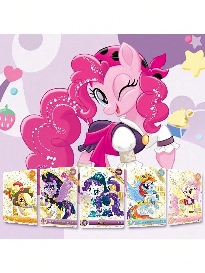 Hasbro Set de tarjetas coleccionables de la Princesa Luna de My Little Pony, adecuado para decoración interior y exhibición en el escritorio, con patrones de tarjetas aleatorios - Multicolor - Ver 1